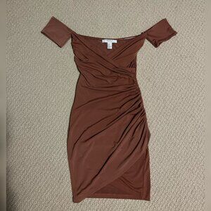 Forever 21 Dusty Rose Off the Shoulder Dress Size S
